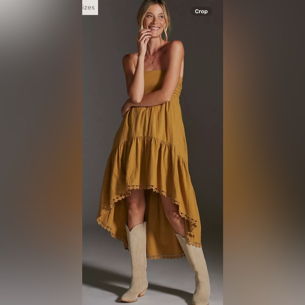 NWOT Anthropologie size S strapless Midi dress